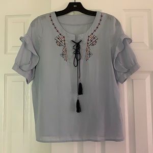Cute light blue blouse size S-M